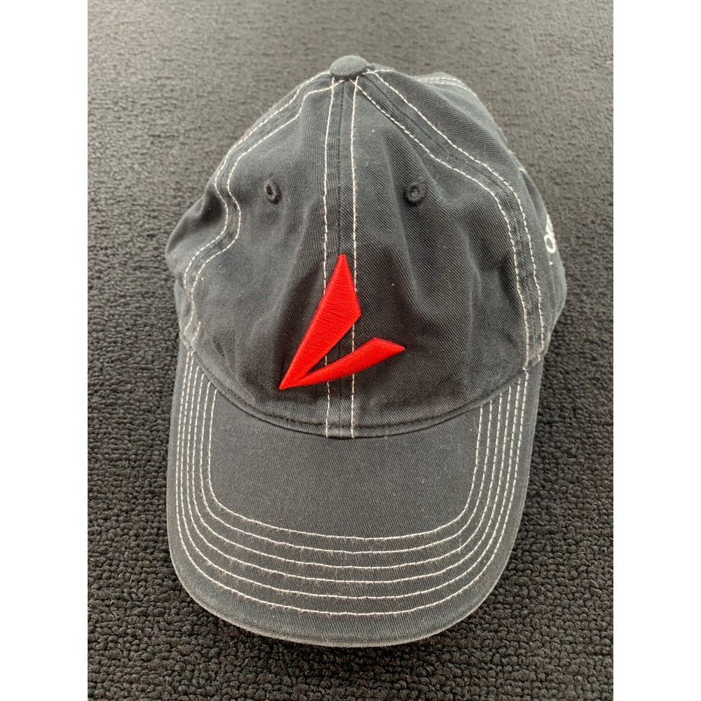 Richardson Black Baseball Cap Embroidered Red Logo BSN Sports‎ Casual Wear